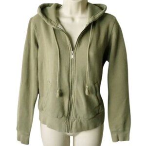 *50off3* Brandy Melville Oversized Zip Hoodie Sweatshirt OS S/M Green